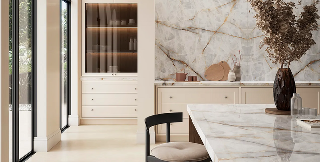 Столешница из керамогранита Aura Lux White 324x162x20 Polished фото №1